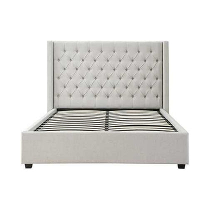 Veronica Winged Grey Bed Frame King Size With Gas Lift