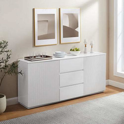 Brianna Ceramic Top Buffet Sideboard White