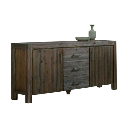 Buffet Sideboard in Chocolate Colour Constructed with Solid Acacia Woo