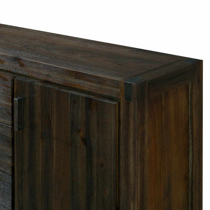 Buffet Sideboard in Chocolate Colour Constructed with Solid Acacia Woo