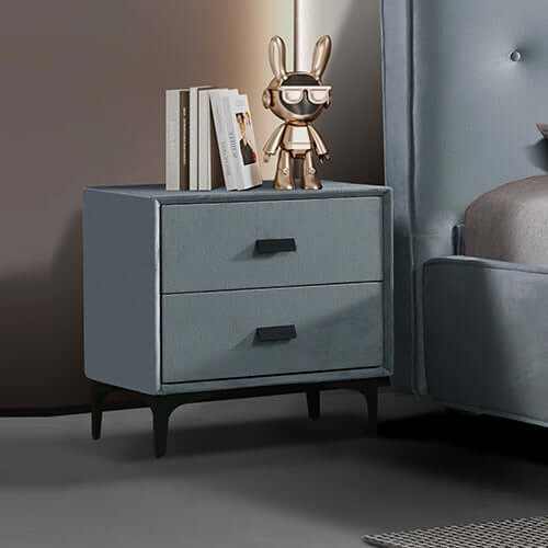 Estella Fabric Upholstery Mid Century Nightstand