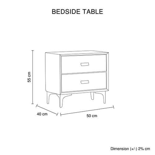 Estella Fabric Upholstery Mid Century Nightstand