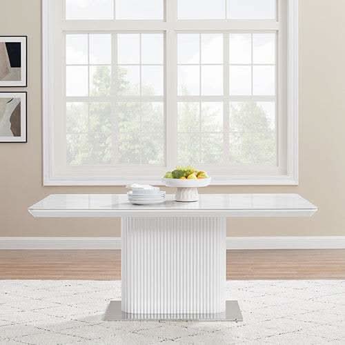 Aspen Ceramic Dining Table MDF Stainless Steel feet