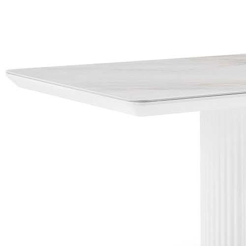 Aspen Ceramic Dining Table MDF Stainless Steel feet