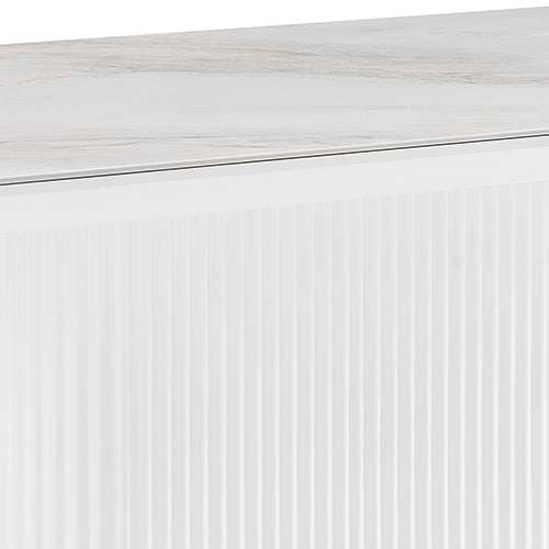 Aspen Ceramic Dining Table MDF Stainless Steel feet