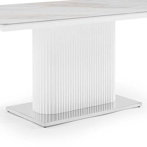 Aspen Ceramic Dining Table MDF Stainless Steel feet