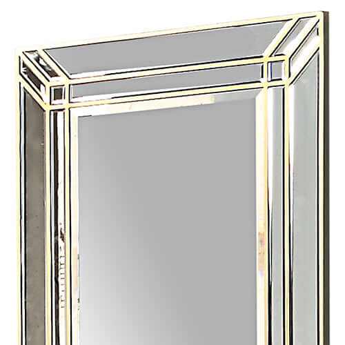 Rectangular Wall Mirror - Silver Colour