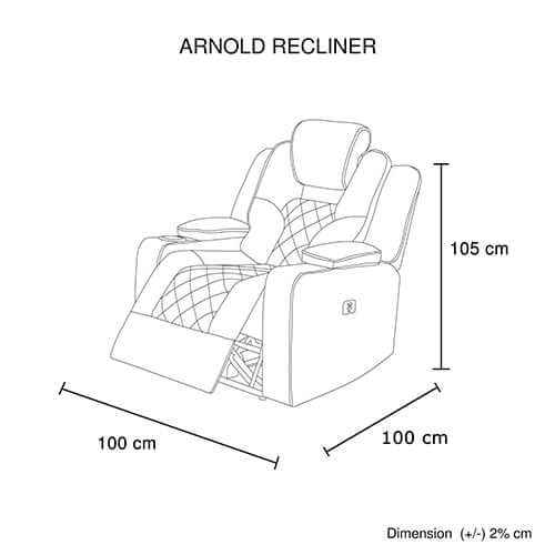 3+1+1 Seater Electric Recliner Couch