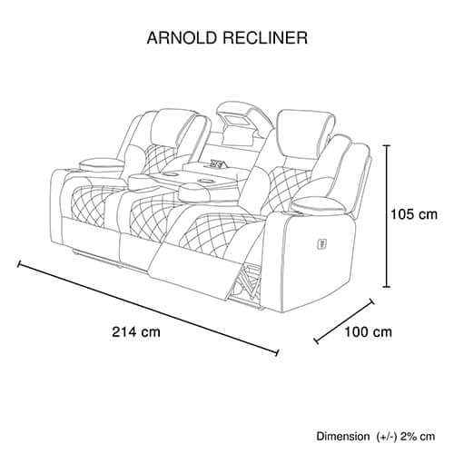 3+1+1 Seater Electric Recliner Couch