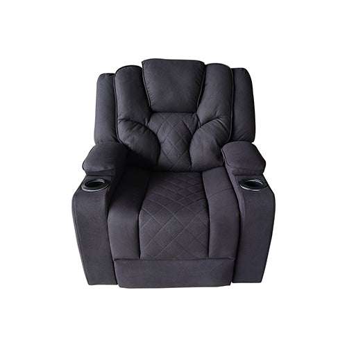 3+2+1 Seater Electric Recliner Black Lounge Armchair with LED Features