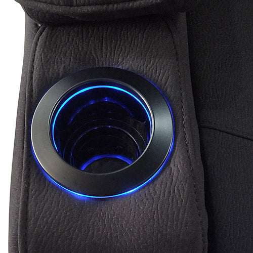 3+2+1 Seater Electric Recliner Black Lounge Armchair with LED Features