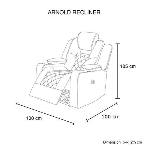 3+2+1 Seater Electric Recliner Stylish Rhino Fabric Black Lounge Armchair with LED Features