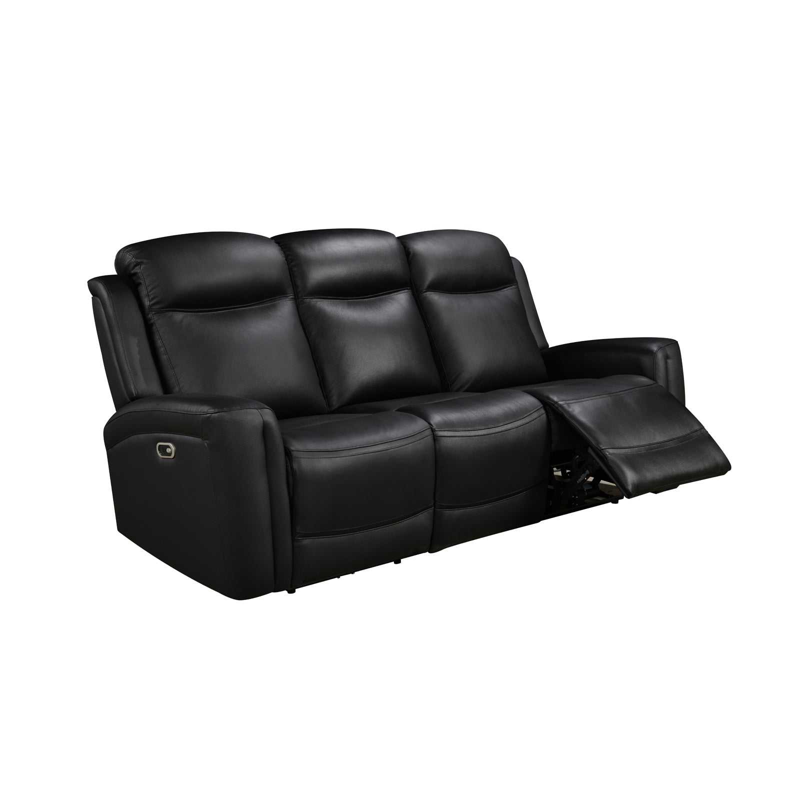 3-1-1 Seater Electric Leather/PVC Black Recliner Set