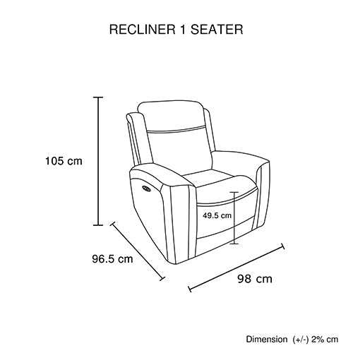 3-2 Seater Electric Leather/PVC Black Recliner Set