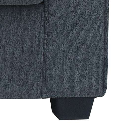 2+3 seater sofa set with charcoal polyester fabric and individual pocket springs.