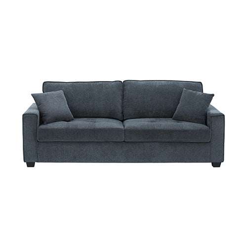 2+3 Seater Sofa Set in Charcoal Fabric with Two Pillows and Pocket Springs
