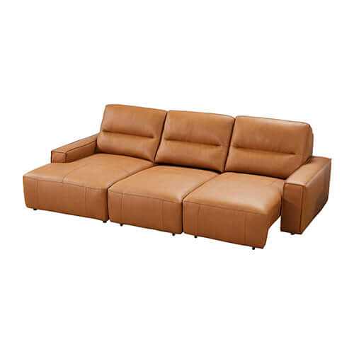 Albany 3 Seater Sectional Chaise Genuine Leather Sofa Bed