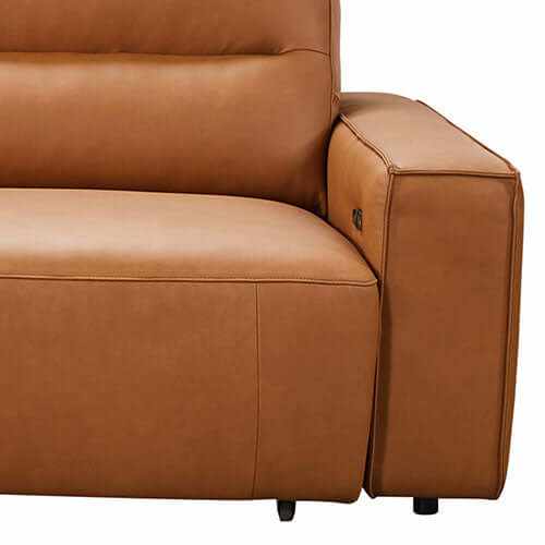 Albany Genuine Leather 3 Seater Couch With Chaise
