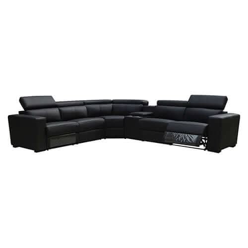 6 Seater Real Leather sofa with Adjustable Headrest