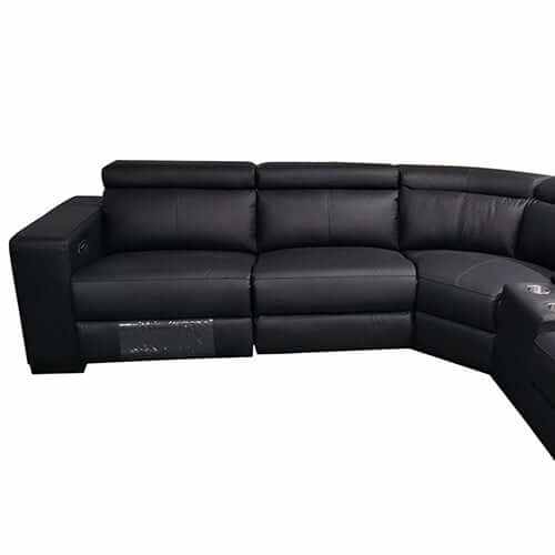 6 Seater Real Leather sofa with Adjustable Headrest