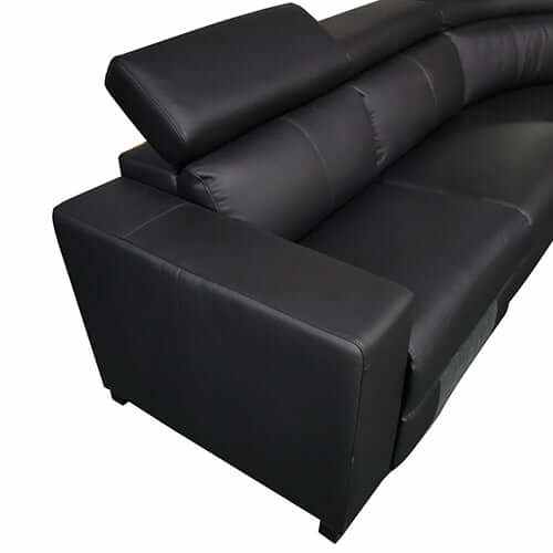 6 Seater Real Leather sofa with Adjustable Headrest