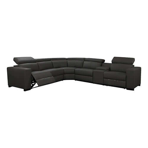 6 seater leather couch