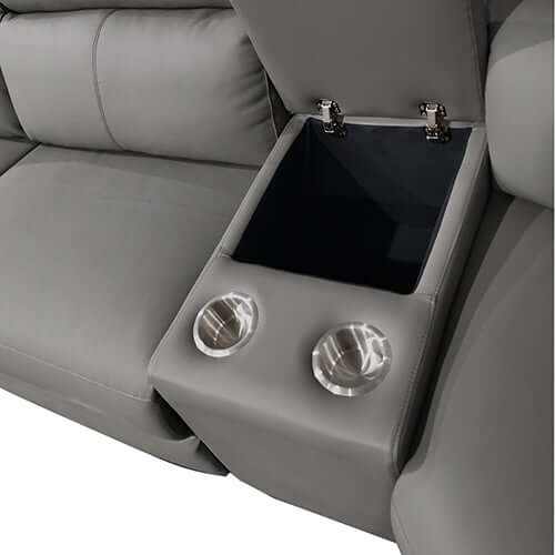 6 Seater Real Leather Sofa Couch for Living Room with Adjustable Headr
