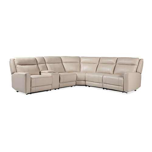 Berlin 6 Seater Sectional Genuine Leather Recliner Sofa with 2 Power S