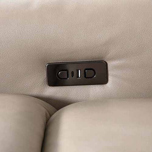 Berlin 6 Seater Sectional Genuine Leather Recliner Sofa with 2 Power S