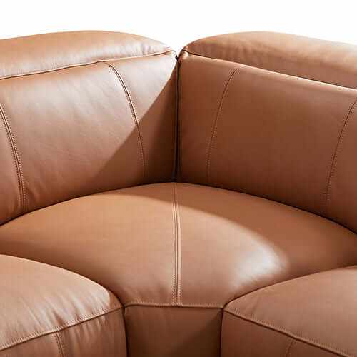 London 5 Seater Genuine Leather Sectional Recliner Sofa with Left Chai