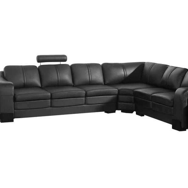 Corner Sofa Couch in Black