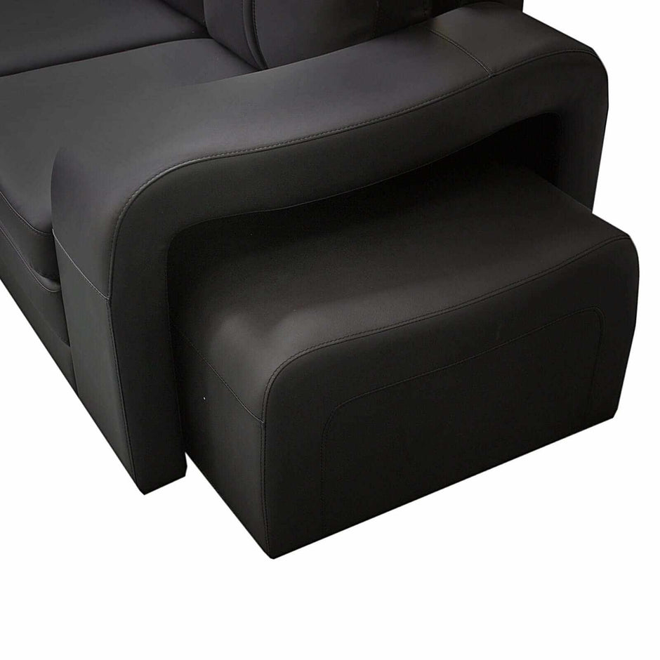 Corner Sofa Couch in Black