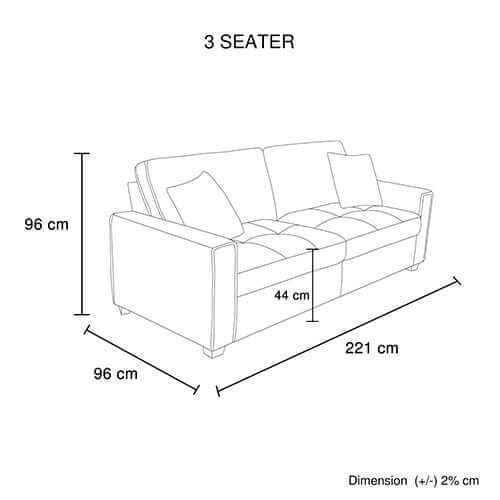 Milano Polyester Fabric Multilayer Three Seater Couch Set