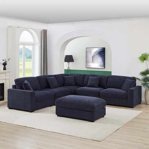 Orion L Shape Couch with Ottoman
