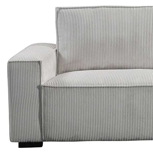 Reno 3 Seater Sofa with Grey Fabric Upholstery and Wooden Structure.