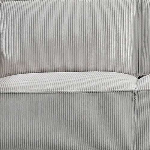 Reno 3 Seater Sofa with Grey Fabric Upholstery and Wooden Structure.