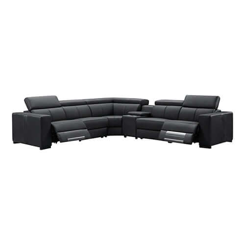 6 seater leather recliner sofa