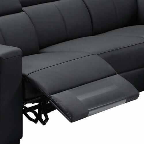 Washington 6 Seater Leather Recliner Sofa and Reversible Console
