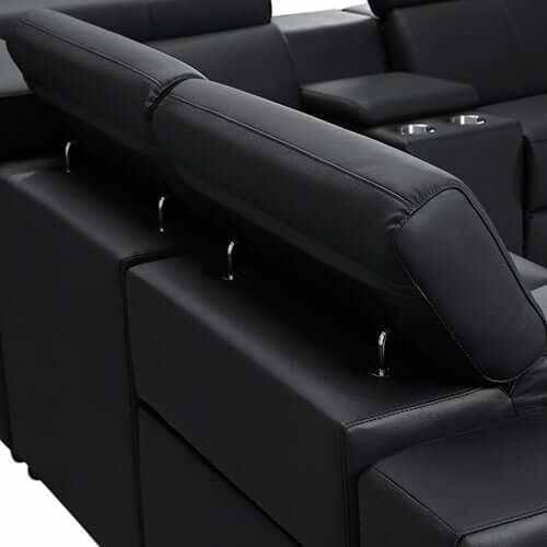 6 seater leather recliner sofa