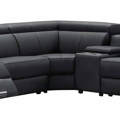 Washington Genuine Leather 6 Seater Recliner Sofa And Reversible Conso