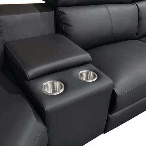 6 seater leather recliner sofa