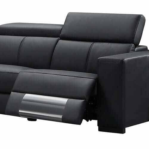 Washington 6 Seater Leather Recliner Sofa and Reversible Console