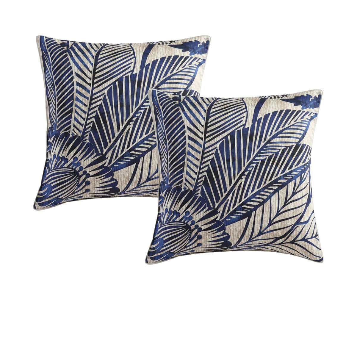 Logan & Mason Pair of Kuranda Blue European Cotton Pillowcases 65 x 65