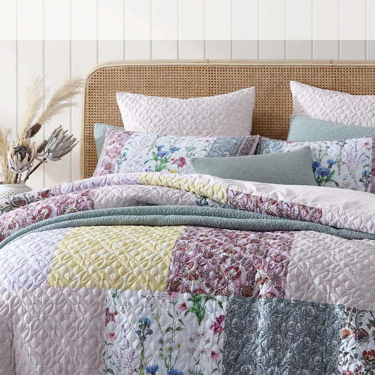 Bodhi 100% Cotton Sateen Pink Quilt Cover Set Super King