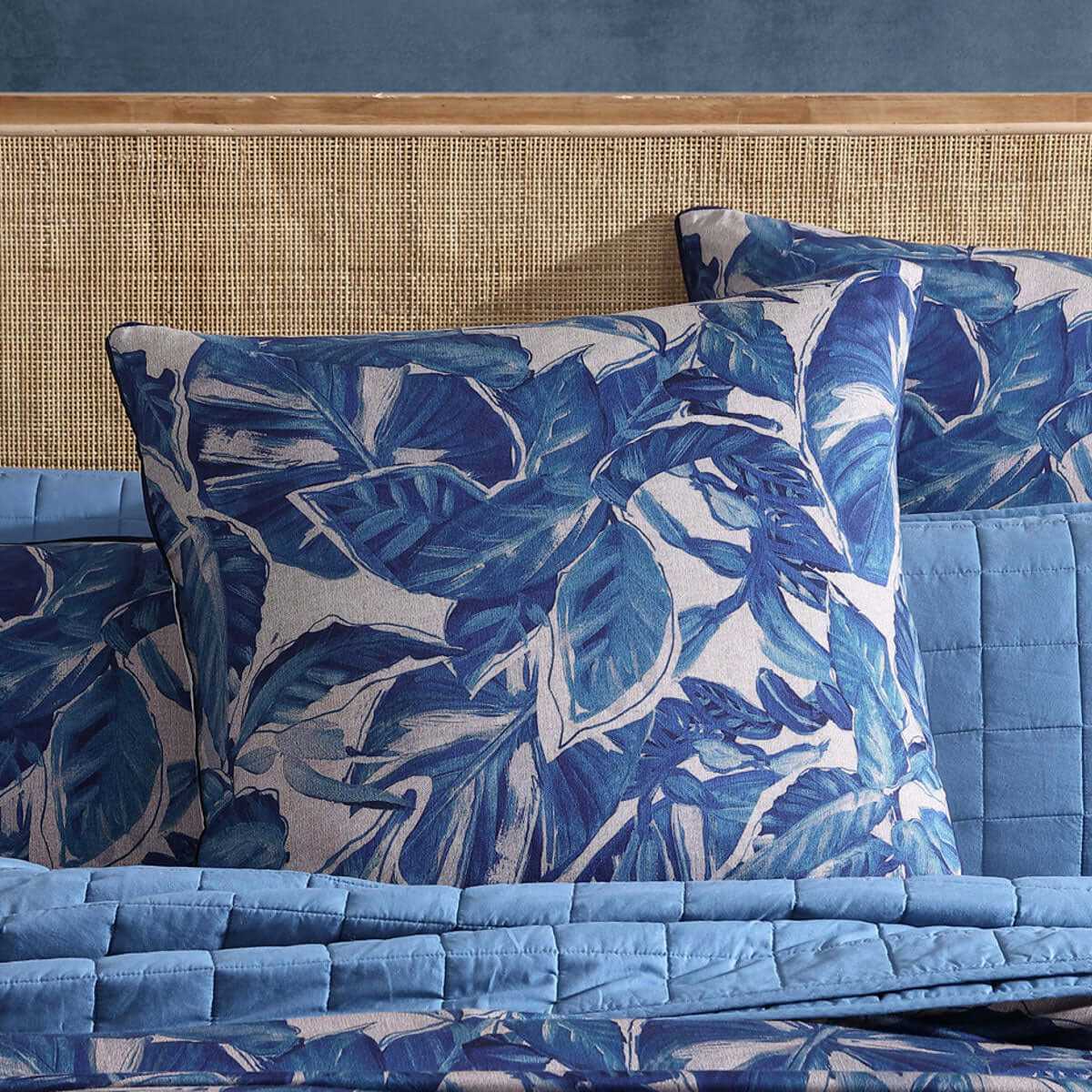 250TC 100% Cotton Sateen Elio Blue Duvet Cover King