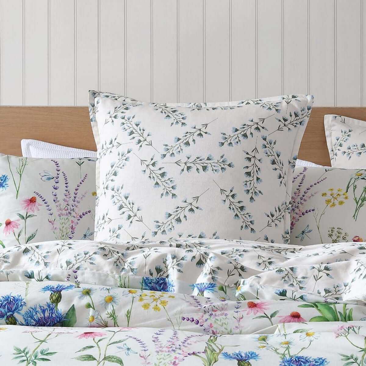 Floriana Ivory 250TC 100% Cotton Sateen Duvet Cover Set King