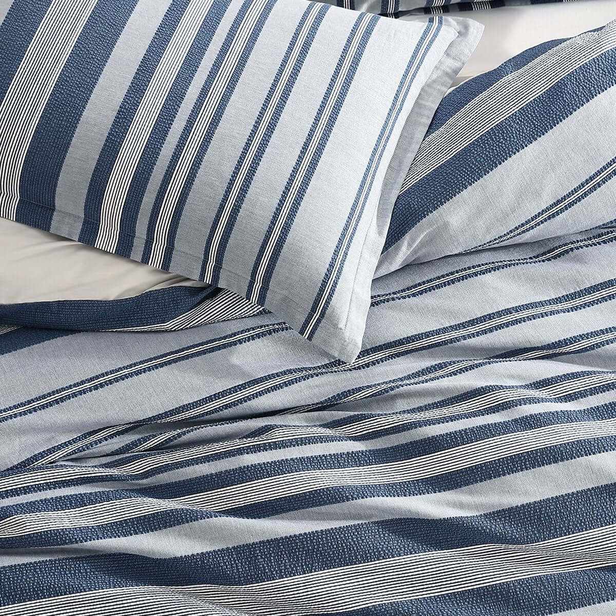 Hunter Indigo 100% Cotton Quilt Cover Set Super King