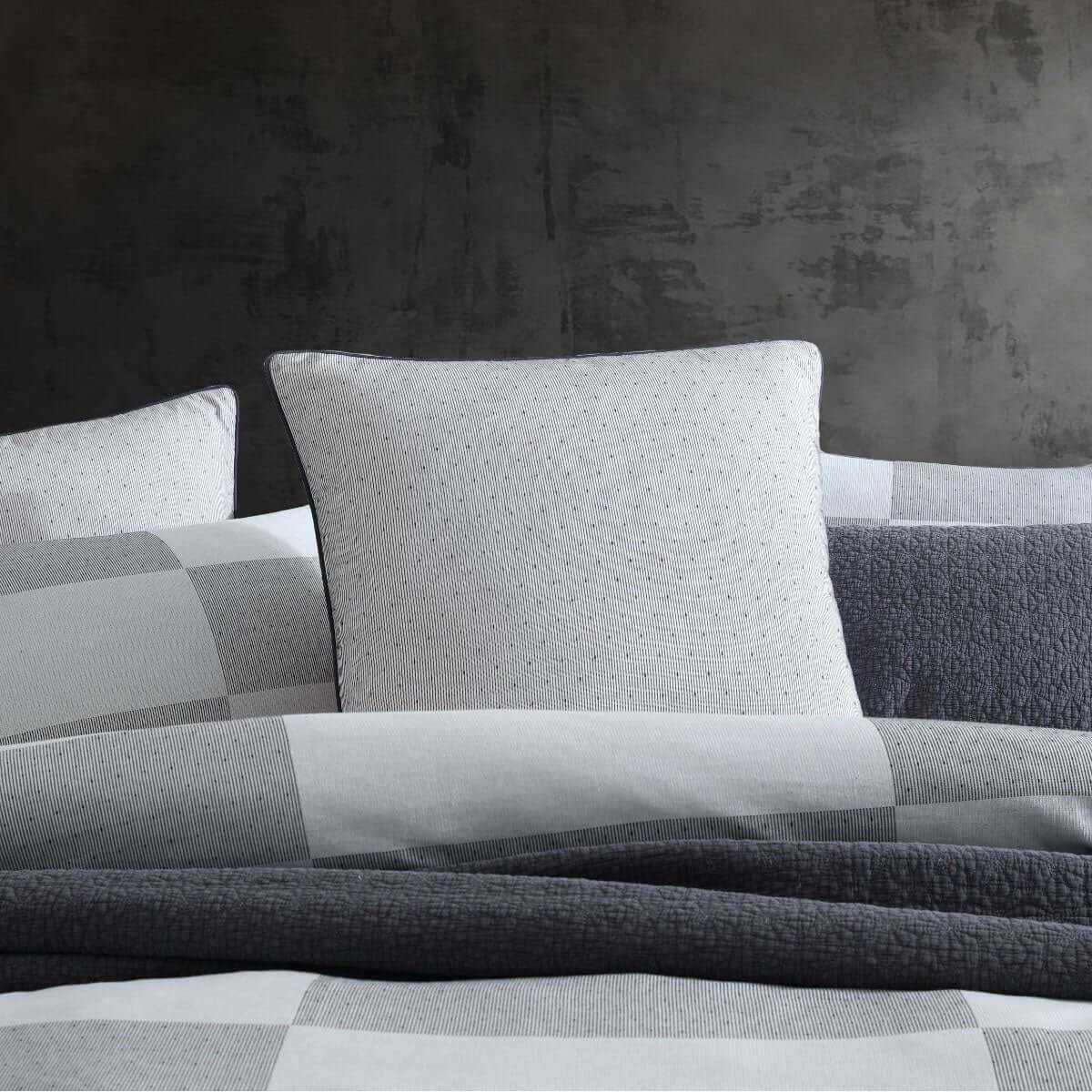 Region Grey Polyester Cotton Super King Duvet Cover