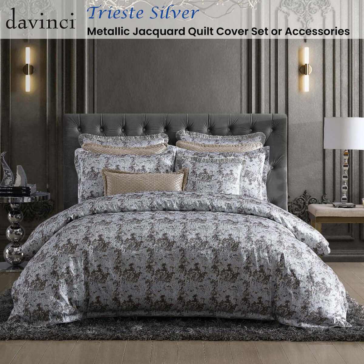 Davinci Jacquard Super King Quilt Cover Set
