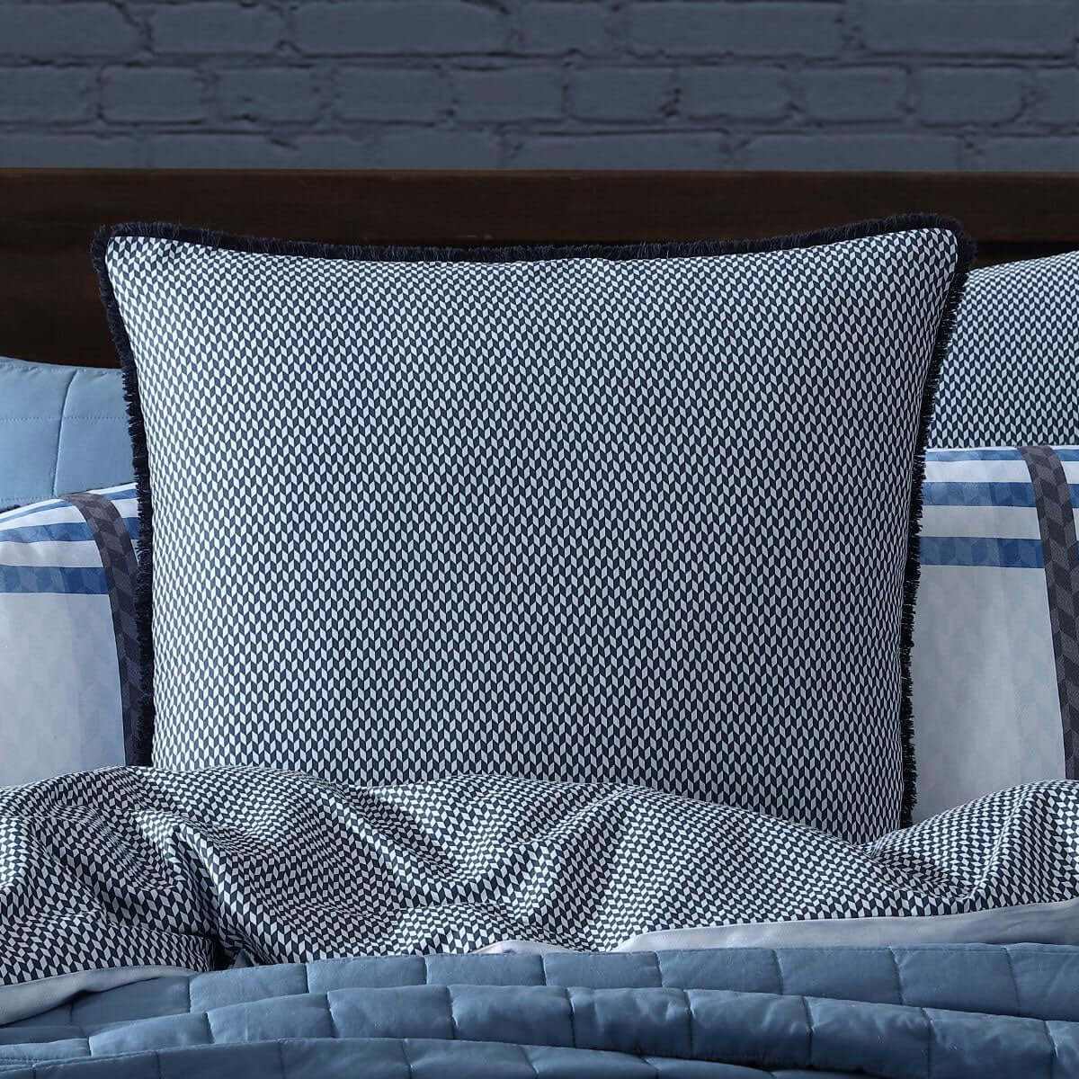 Yarmouth 250TC 100% Cotton Sateen Blue Quilt Cover Set King